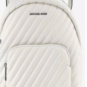 White Michael Kors backpack brand new